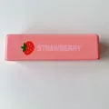 Pink rectangular strawberry bread squishy toy with slow rebound for stress relief - Strawberry Bar Style / 14cm / Pink