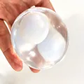 Weicher handgefertigter transparenter Anti-Stress-Ball zum Drücken für sensorisches Spiel - Blaue Marmeladen-Reisbällchen Triple Sound Stil / Mit Schutzbox