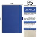 Dark blue B5 business notebook featuring an elastic band and 80g cream paper sheets - B5 / Dark Blue