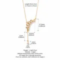 Minimalist gold-plated copper necklace with teardrop zircon pendants and specifications - Water Drop Zirconia Y-Tassel Necklace / Gold
