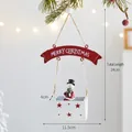 Metal Christmas hanging ornament featuring a cute snowman in a white mailbox basket - Snowman