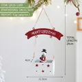 Décoration de Noël suspendue en métal avec un bonhomme de neige dans un panier blanc - Boîte aux Lettres Bonhomme de Neige (QX25-1060)