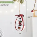 Iron snowman hanging ornament for Christmas decor with red bow and starry pattern - Basket Snowman (QX25-1059)