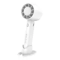 Draagbare witte USB-oplaadbare handventilator met afneembare bureaustandaard - T10 Wit