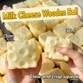 Handmade square yellow cheese building block squeeze toy for sensory stress relief - Cheese (7cm) / Crispy Sound