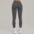 High-waist butt-lifting yoga leggings in grey with moisture-wicking fabric - S / Charcoal Gray