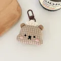 Schattige bruine geruite pluche beer sleutelhanger met koksmuts voor tas decoratie - 2# Geblokte Chef Beer Sleutelhanger