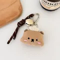 Schattige bruine pluche beer sleutelhanger met koksmuts en belletje voor tassen - 3# Bruine Chef Beer Bel Lanyard
