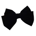 Eleganter klassischer schwarzer Samt-Bogen-Haarclip für Damen und Mädchen tägliches Styling - Schwarz