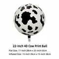 Large 22-inch 4D spherical cow print aluminum foil balloon for birthday party decorations - 22 Inch 4D Cow Print Ball