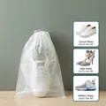 Large 24x32cm non-woven drawstring shoe storage bag for dustproof travel and closet organization - Extra Small (24x32cm) / White