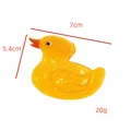 Close-up detail view of the cute yellow duck hair claw clip with size measurements - Regular Style (7cm) / Yellow Duck