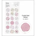 Translucent decorative wax seal candy stickers with elegant floral and bow patterns SL-AQM 01 - 18 Count / Retro Pink (SL-AQM 01)