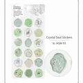 Floral translucent mint green imitation wax seal stickers for envelopes and scrapbooking - 18 Count / Fresh Green (SL-AQM 03)