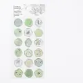 Floral translucent mint green imitation wax seal stickers for envelopes and scrapbooking - 18 Count / Fresh Green (SL-AQM 03)