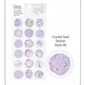 Decorative translucent purple floral wax seal stickers for gift wrapping and letters - 18 Count / Dreamy Purple (SL-AQM 06)