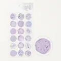 Dekorative durchsichtige lila florale Wachssiegel-Aufkleber für Geschenke und Briefe - 18 Stück / Traumhaftes Violett (SL-AQM 06)