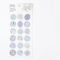 Transparente Wachssiegel-Sticker mit zarten lila Blumenmustern für Scrapbooking-Deko - 18 Stück / Ozeanblau (SL-AQM 02-Neu)