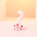 Creative cute pink cat figurine desktop ornament featuring lucky mahjong tile design - Ornament Series / 3068 Pink Cat