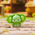Cute green pea pig figurine animal desk ornament for creative home decoration - Bean Dragon (3289)
