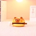 Cute bear-shaped bun figurine desktop decoration holding a bone ornament for home office - Milk Bun (3221)