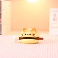 Cute yellow cat animal figurine ornament for desktop decoration in warm nursery theme - Cream Puff (3221)