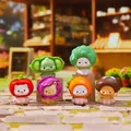 Adorable animal cat figurines wearing vegetable hats for home and office desk decoration - Vegetable Cat Figure Set (3289) / Set of 6