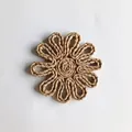 Bohemian style flower-shaped woven straw wall hanging decoration for home decor - Solid Color Small Flower Style / Diameter 15cm