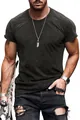 Casual men's athletic fit short sleeve crew neck T-shirt in charcoal grey heather - S / Marl Grey