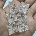 Hand-held natural clear quartz crystal Merkaba stars for healing and jewelry making - 15x15mm / White Crystal