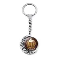 Double-sided rotating moon keychain with Munich Beer Festival theme. - Premium Beer Wheat Texture (JY008652-12)