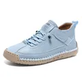 Chaussures décontractées bleu clair avec détails cousus main et semelles en caoutchouc - 38 / Bleu ciel