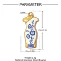 Detailed dimensions and material specs of the stainless steel cheongsam pendant charm - Cheongsam Shape (YK1068)