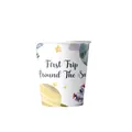 Wegwerp papieren beker thema astronaut met 'First Trip Around The Sun' ruimteontwerp - Witte Ruimte Thema Papieren Bekers (10 Stuks) / 10 Stuks Verpakking