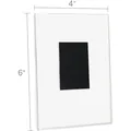 Cornice portafoto magnetica in acrilico trasparente per frigorifero, 4x6 pollici - 4x6 pollici / Magnetico a Scorrimento Laterale (0830)