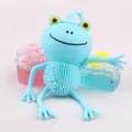 Adorable large blue silicone puffer frog squeeze toy perfect for stress relief and kids - 16*7cm In Stock / Light Blue