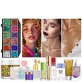 Set de maquillaje con purpurina gel de lentejuelas y barras de purpurina para cuerpo - Botella individual / Color único personalizado