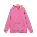 Oversize-Hoodie in Pink mit Vintage-Waschung und Retro-Säure-Effekt sowie Kängurutasche - S / Oberteile / Kapuzenpullover / Fuchsia