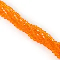 Vibrant 4mm orange bicone faceted crystal beads for DIY handmade jewelry making - 4mm 1 Strand/Pack (Approx. 80-85 Beads) / Orange Red