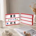 Creative red A4 LED cinema light box for DIY home decor with letters and emojis - 96 Black & White Letter Cards / Red
