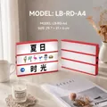 Δημιουργικό κόκκινο A4 LED light box για DIY διακόσμηση με γράμματα και emoji - 96 Ασπρόμαυρες κάρτες γραμμάτων / Κόκκινο