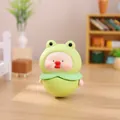 Ornement de culbuteur de costume de grenouille vert clair mignon pour décoration de bureau - Ornement en Résine / Culbuto Grenouille (1199-6) / Vert