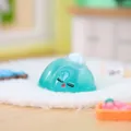 Figurine décorative mignonne en forme de slime vert avec décor de crème blanche - Ornement de Pudding à la Menthe Frais (3078)