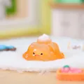 Miniature mignonne figurine de slime orange triste pour décoration de bureau créative - Ornement de Pudding à l'Orange Apaisant (3078)