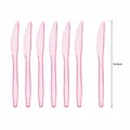 Couteaux en plastique rose pailleté pour décoration de fête d'anniversaire, 16,6 cm de long. - Arc-en-ciel Rose / Couteaux 10 pièces
