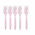 Cinq fourchettes élégantes en plastique rose à paillettes pour décoration de fête bohème - Arc-en-ciel Rose / Fourchettes 10 pièces