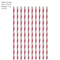 Lot de pailles en papier jetables à rayures roses et blanches pour décoration de fête - Arc-en-ciel Rose / Pailles 10 Pièces