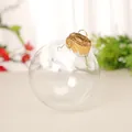 Transparente befüllbare Weihnachtskugel mit Goldkappe für festliche Weihnachtsdekoration - Kugel / 10cm / Gold