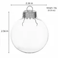 6cm transparente Weihnachtskugel mit Silberkappe für weihnachtliche Hängedekoration. - Flache Kugel / 6cm / Silber