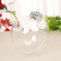 Transparent plastic Christmas ball ornament featuring a silver metal cap for festive hanging. - Sphere / 6cm / Silver